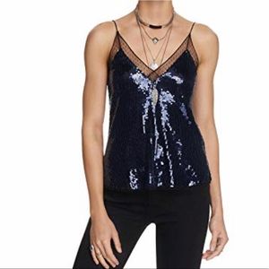 FREE PEOPLE SEQUIN TOP size xs